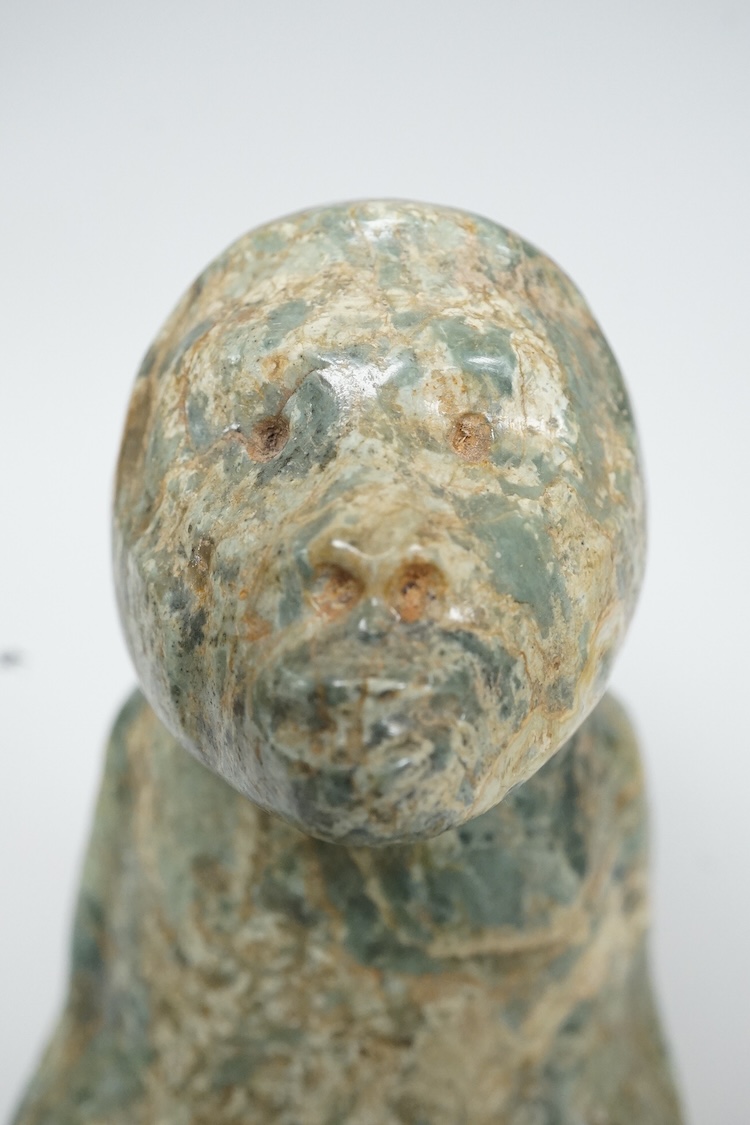 A collection of hardstone carvings, reclining figure 20cm